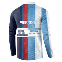 Argentina France World Final Football Personalized Button Sweatshirt Two Nations Five Stars One Trophy