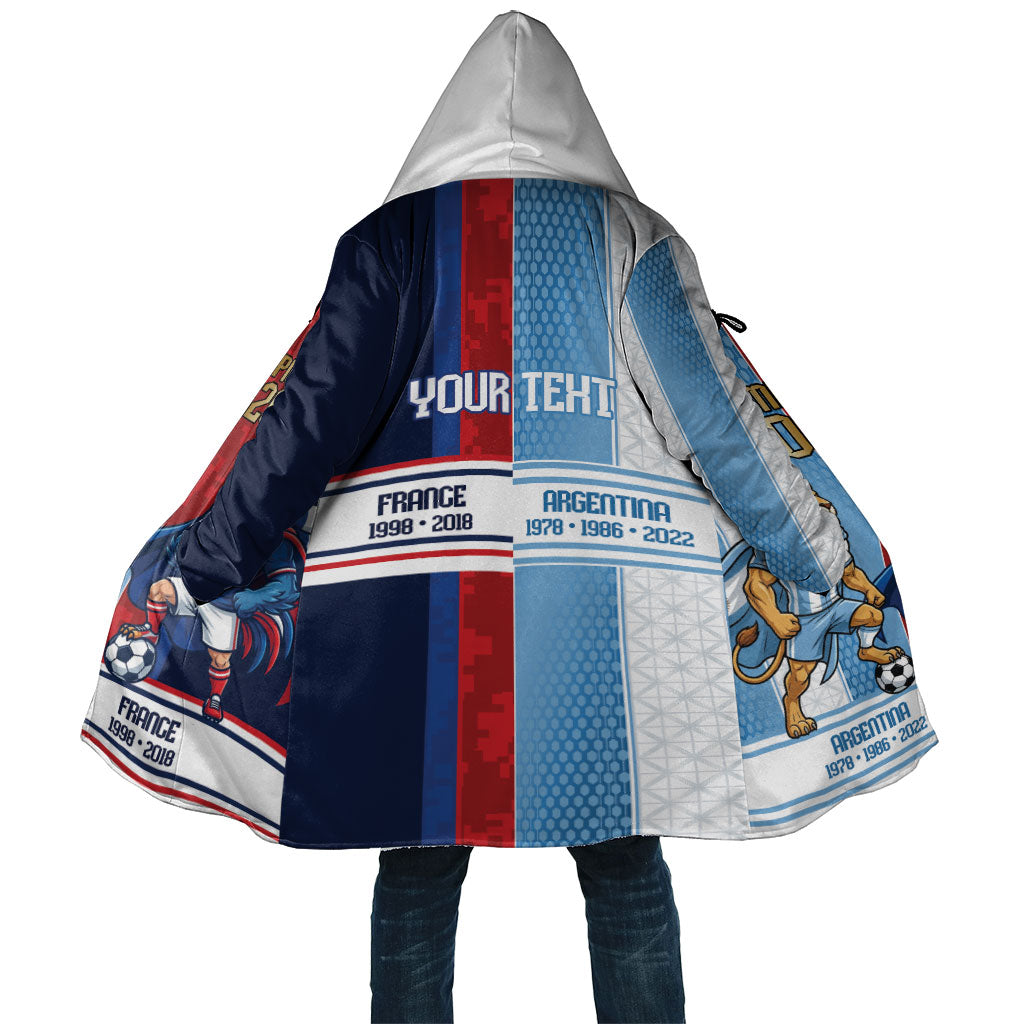 Argentina France World Final Football Personalized Cloak Two Nations Five Stars One Trophy
