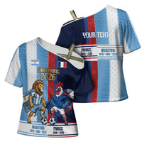 Argentina France World Final Football Personalized Cross Shoulder Shirt Two Nations Five Stars One Trophy