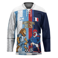 Argentina France World Final Football Personalized Hockey Jersey Two Nations Five Stars One Trophy