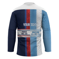 Argentina France World Final Football Personalized Hockey Jersey Two Nations Five Stars One Trophy