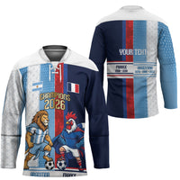 Argentina France World Final Football Personalized Hockey Jersey Two Nations Five Stars One Trophy