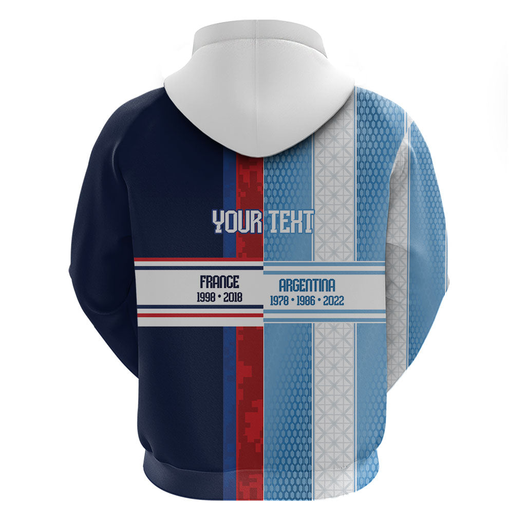 Argentina France World Final Football Personalized Hoodie Two Nations Five Stars One Trophy