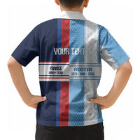 Argentina France World Final Football Personalized Kid Hawaiian Shirt Two Nations Five Stars One Trophy