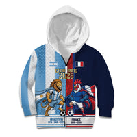 Argentina France World Final Football Personalized Kid Hoodie Two Nations Five Stars One Trophy