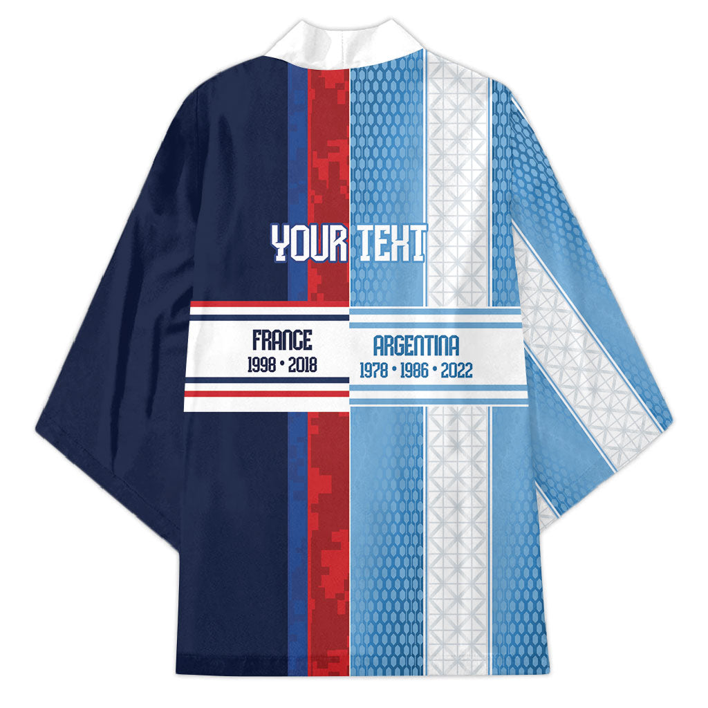 Argentina France World Final Football Personalized Kimono Two Nations Five Stars One Trophy