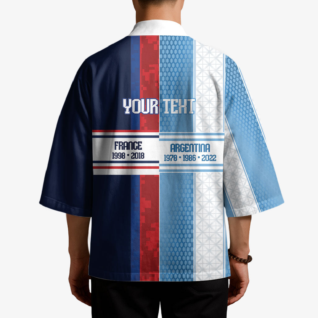 Argentina France World Final Football Personalized Kimono Two Nations Five Stars One Trophy