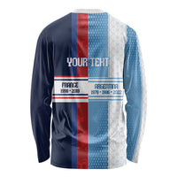 Argentina France World Final Football Personalized Long Sleeve Shirt Two Nations Five Stars One Trophy