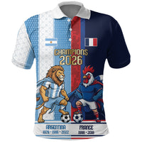 Argentina France World Final Football Personalized Polo Shirt Two Nations Five Stars One Trophy