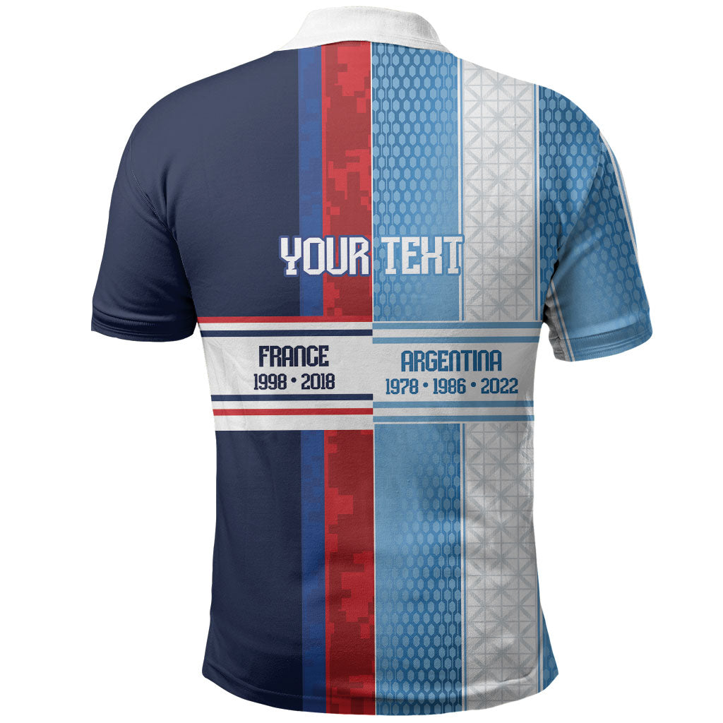 Argentina France World Final Football Personalized Polo Shirt Two Nations Five Stars One Trophy