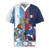 Argentina France World Final Football Personalized Rugby Jersey Two Nations Five Stars One Trophy