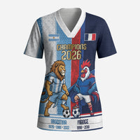 Argentina France World Final Football Personalized Scrub Top Two Nations Five Stars One Trophy