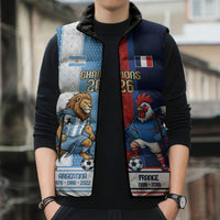 Argentina France World Final Football Personalized Sleeveless Puffer Jacket Two Nations Five Stars One Trophy