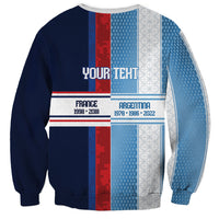Argentina France World Final Football Personalized Sweatshirt Two Nations Five Stars One Trophy