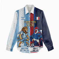 Argentina France World Final Football Personalized Women Casual Shirt Two Nations Five Stars One Trophy