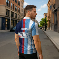Argentina France World Final Football Personalized Zipper Polo Shirt Two Nations Five Stars One Trophy