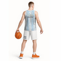 Argentina Campeones del Mundo 2026 Personalized Basketball Jersey Albiceleste Trophy Splash Art Soccer Champion