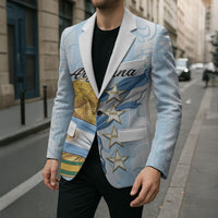 Argentina Campeones del Mundo 2026 Personalized Blazer Albiceleste Trophy Splash Art Soccer Champion