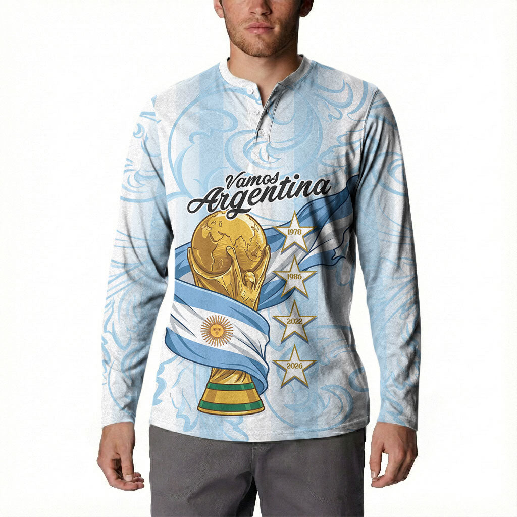 Argentina Campeones del Mundo 2026 Personalized Button Sweatshirt Albiceleste Trophy Splash Art Soccer Champion