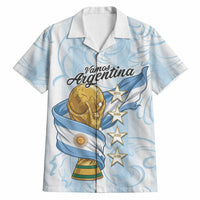 Argentina Campeones del Mundo 2026 Personalized Hawaiian Shirt Albiceleste Trophy Splash Art Soccer Champion