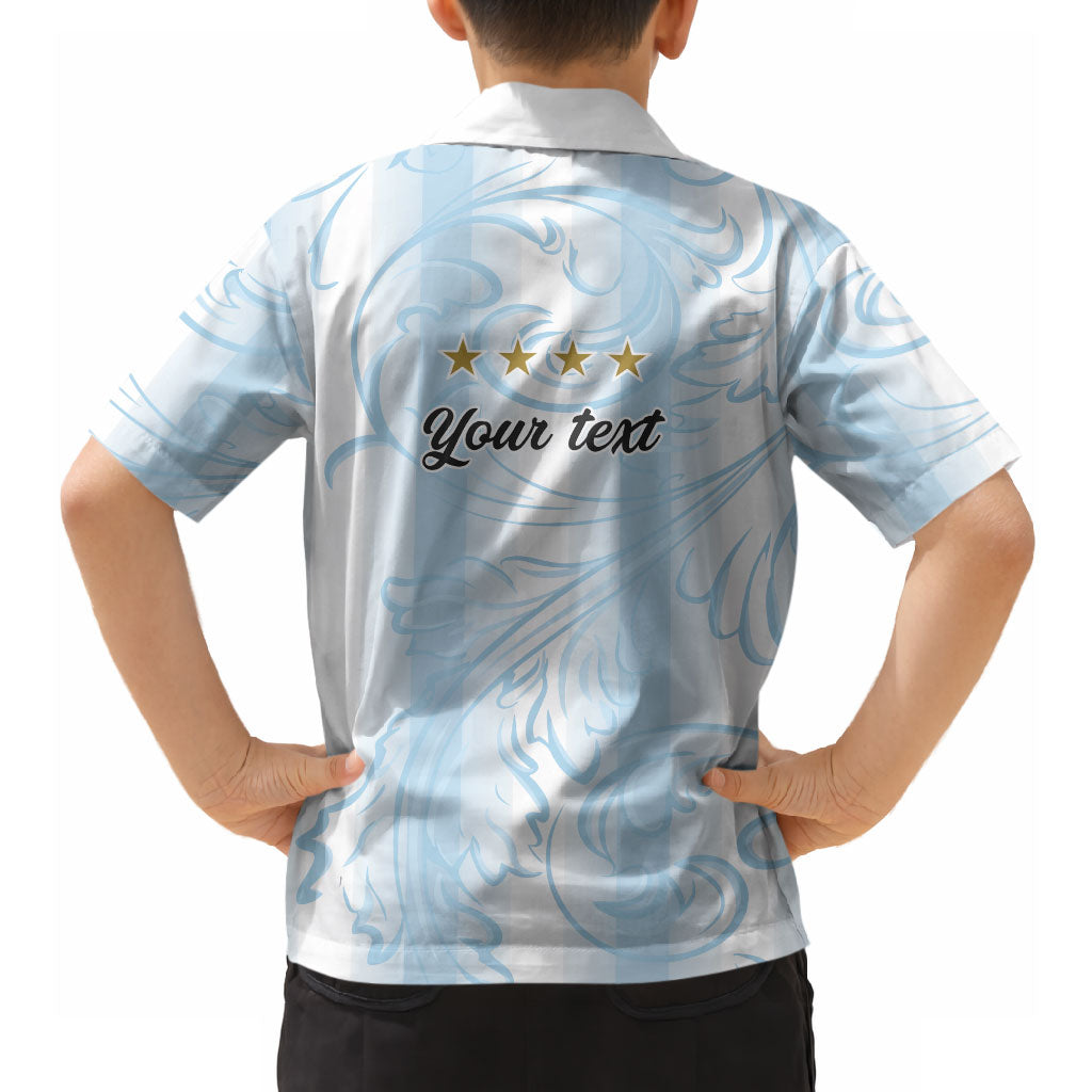 Argentina Campeones del Mundo 2026 Personalized Hawaiian Shirt Albiceleste Trophy Splash Art Soccer Champion
