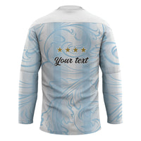 Argentina Campeones del Mundo 2026 Personalized Hockey Jersey Albiceleste Trophy Splash Art Soccer Champion