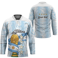 Argentina Campeones del Mundo 2026 Personalized Hockey Jersey Albiceleste Trophy Splash Art Soccer Champion