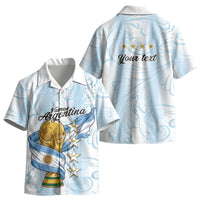 Argentina Campeones del Mundo 2026 Personalized Kid Hawaiian Shirt Albiceleste Trophy Splash Art Soccer Champion