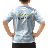 Argentina Campeones del Mundo 2026 Personalized Kid Hawaiian Shirt Albiceleste Trophy Splash Art Soccer Champion
