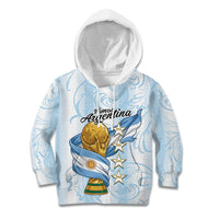 Argentina Campeones del Mundo 2026 Personalized Kid Hoodie Albiceleste Trophy Splash Art Soccer Champion