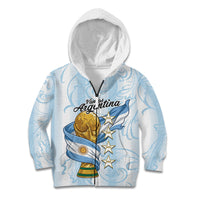 Argentina Campeones del Mundo 2026 Personalized Kid Hoodie Albiceleste Trophy Splash Art Soccer Champion