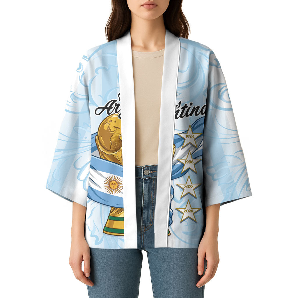 Argentina Campeones del Mundo 2026 Personalized Kimono Albiceleste Trophy Splash Art Soccer Champion
