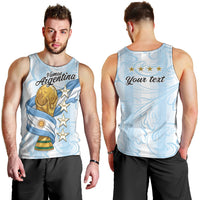 Argentina Campeones del Mundo 2026 Personalized Men Tank Top Albiceleste Trophy Splash Art Soccer Champion