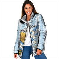 Argentina Campeones del Mundo 2026 Personalized Padded Jacket Albiceleste Trophy Splash Art Soccer Champion