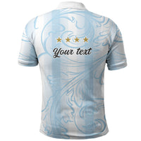 Argentina Campeones del Mundo 2026 Personalized Polo Shirt Albiceleste Trophy Splash Art Soccer Champion