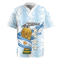 Argentina Campeones del Mundo 2026 Personalized Rugby Jersey Albiceleste Trophy Splash Art Soccer Champion