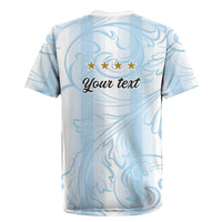 Argentina Campeones del Mundo 2026 Personalized Rugby Jersey Albiceleste Trophy Splash Art Soccer Champion