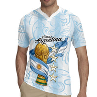 Argentina Campeones del Mundo 2026 Personalized Rugby Jersey Albiceleste Trophy Splash Art Soccer Champion