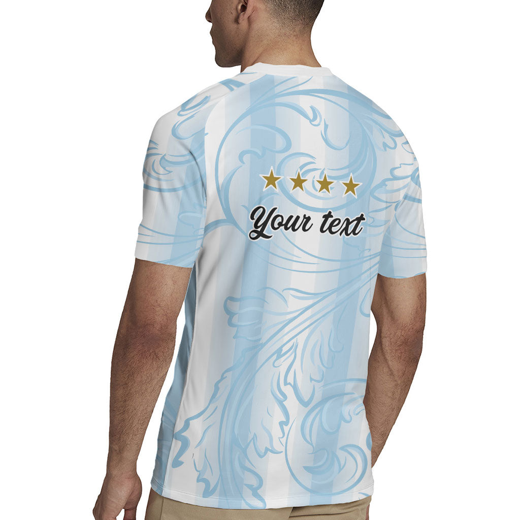 Argentina Campeones del Mundo 2026 Personalized Rugby Jersey Albiceleste Trophy Splash Art Soccer Champion