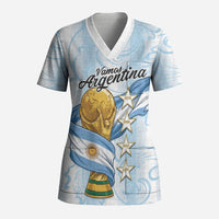 Argentina Campeones del Mundo 2026 Personalized Scrub Top Albiceleste Trophy Splash Art Soccer Champion