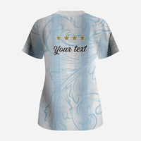 Argentina Campeones del Mundo 2026 Personalized Scrub Top Albiceleste Trophy Splash Art Soccer Champion