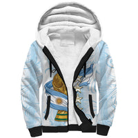 Argentina Campeones del Mundo 2026 Personalized Sherpa Hoodie Albiceleste Trophy Splash Art Soccer Champion