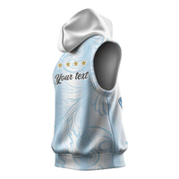 Argentina Campeones del Mundo 2026 Personalized Sleeveless Hoodie Albiceleste Trophy Splash Art Soccer Champion