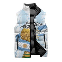 Argentina Campeones del Mundo 2026 Personalized Sleeveless Puffer Jacket Albiceleste Trophy Splash Art Soccer Champion