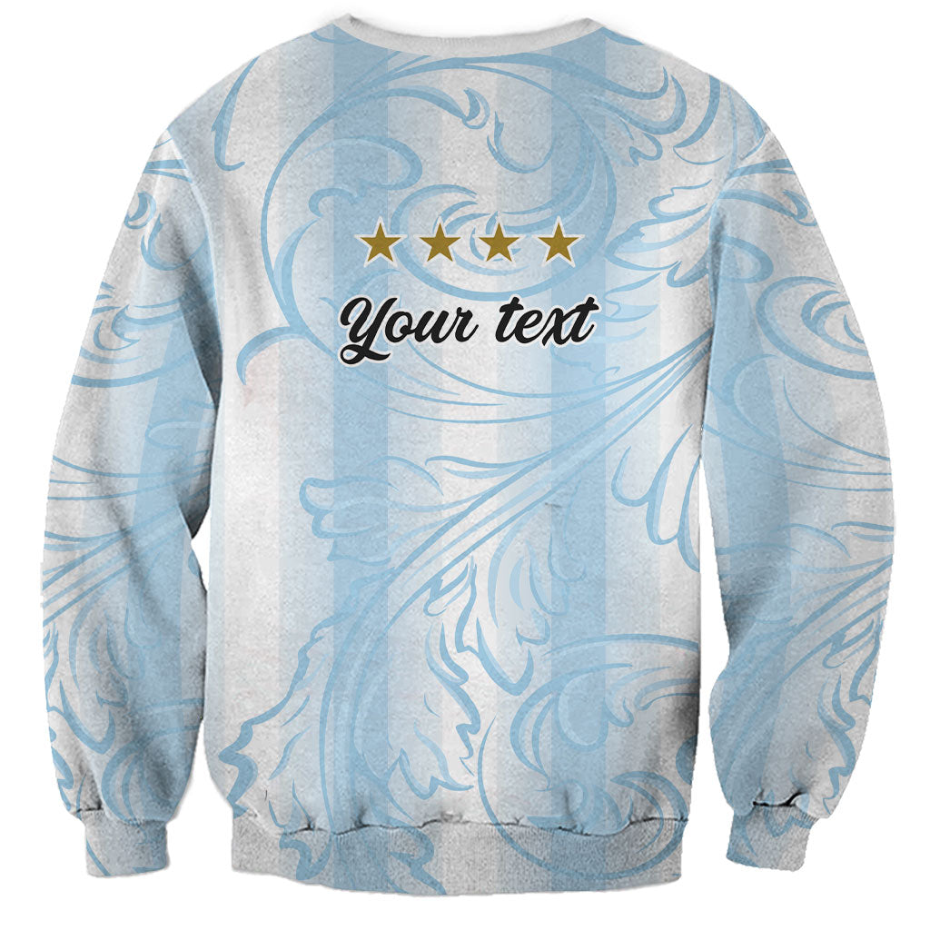 Argentina Campeones del Mundo 2026 Personalized Sweatshirt Albiceleste Trophy Splash Art Soccer Champion