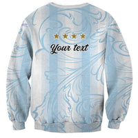 Argentina Campeones del Mundo 2026 Personalized Sweatshirt Albiceleste Trophy Splash Art Soccer Champion