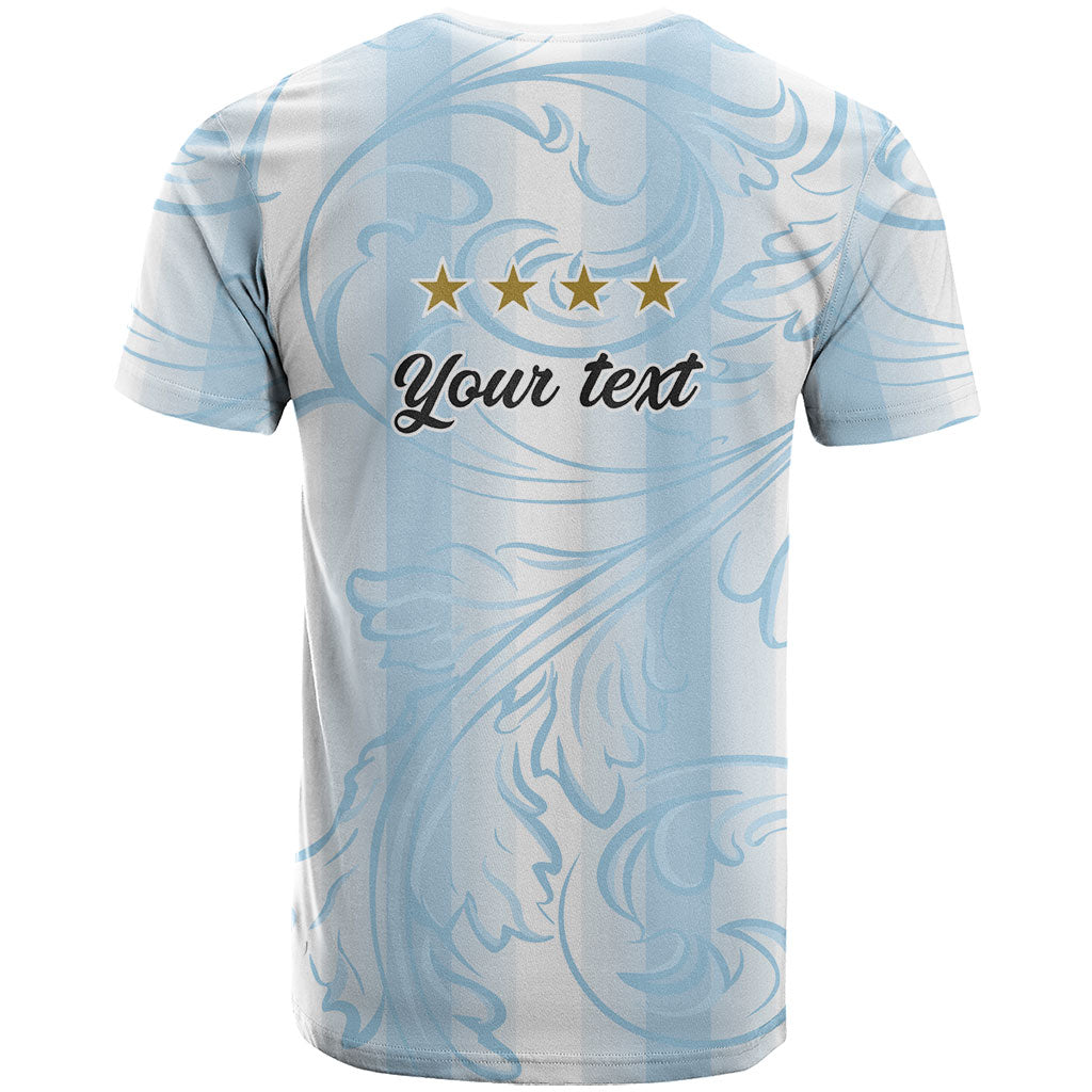 Argentina Campeones del Mundo 2026 Personalized T Shirt Albiceleste Trophy Splash Art Soccer Champion