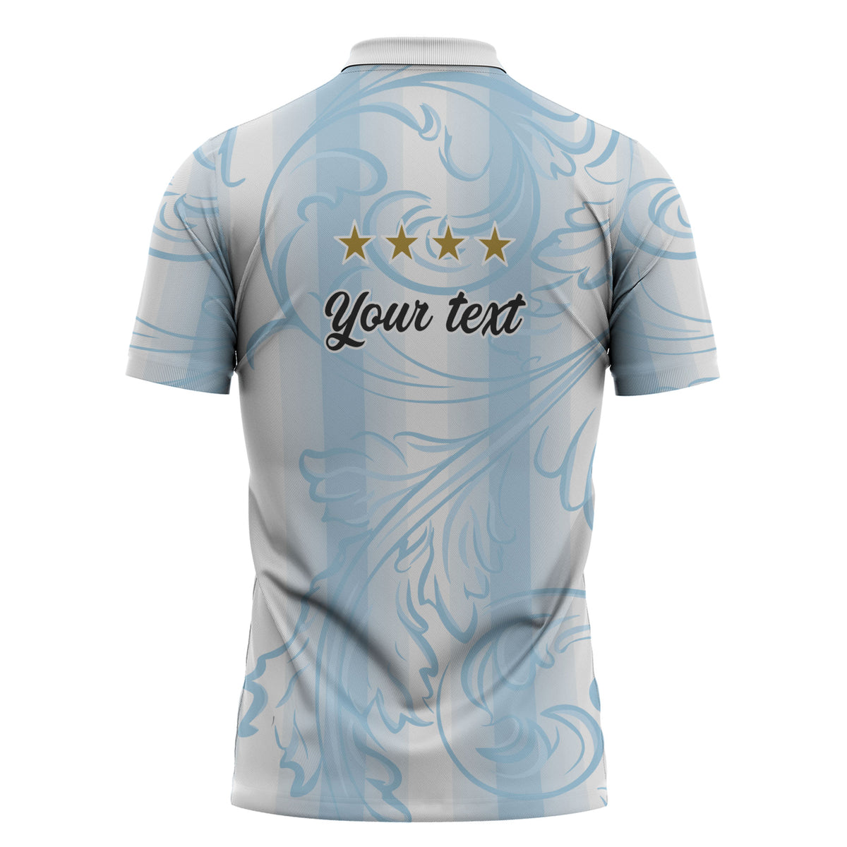Argentina Campeones del Mundo 2026 Personalized Zipper Polo Shirt Albiceleste Trophy Splash Art Soccer Champion