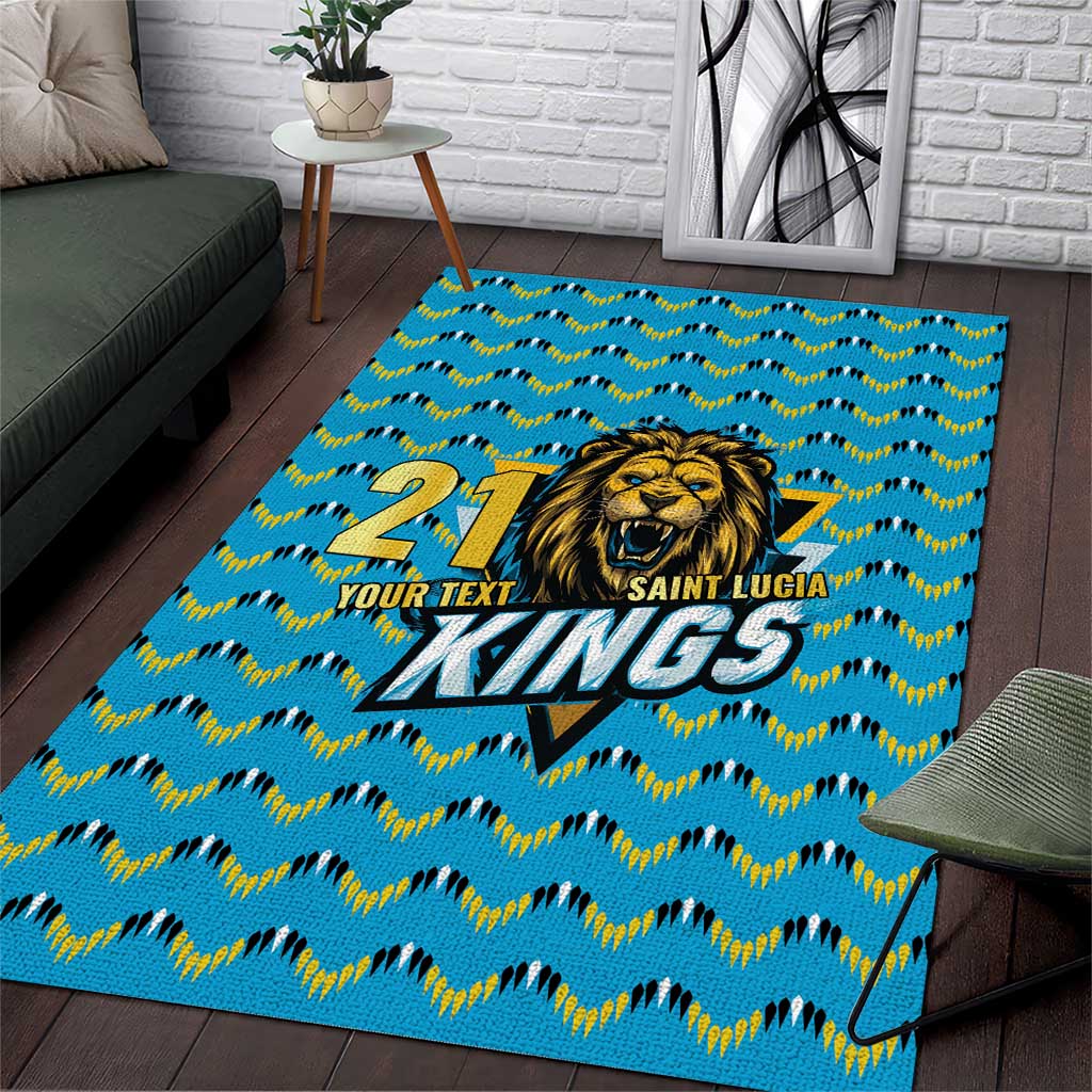 Custom Caribbean Cricket Saint Lucia Area Rug Glory is Ours Kings Rule 2025 - Wonder Print Shop