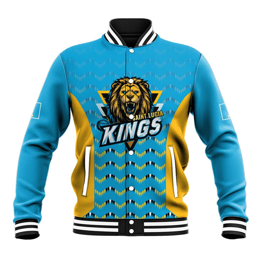 Custom Caribbean Cricket Saint Lucia Baseball Jacket Glory is Ours Kings Rule 2025 - Wonder Print Shop